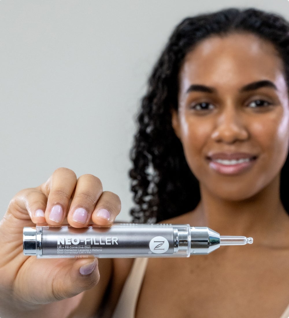 Neo-FILLER SOLD OUT in 5 Days! Featured is a woman holding a Neo-FILLER tube.